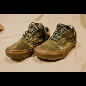 army green suede vans
